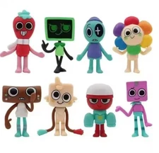 8pc/Set PVC  3 1/2 inch Dandy's World Figure Toys Dandy Vee Sprout Astro