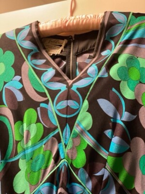 Emilio Pucci Black blue and green vintage dress | eBay