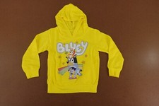 Kids US Size 4 Bright Yellow Bluey Graphic Long Sleeve Pullover Hoodie New