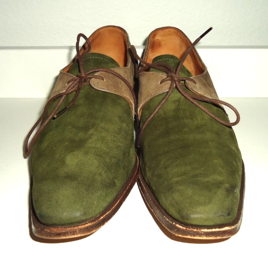 Sapatos femininos GRAVATI PER ARTHUR BEREN Itália bege verde camurça RN4610 tamanho-7N - Imagem 4 de 4