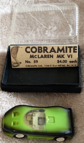 VINTAGE GREEN COBRAMITE MCLAREN MK IV HO SCALE SLOT CAR WITH ORIGINAL BOX! WOW! | eBay