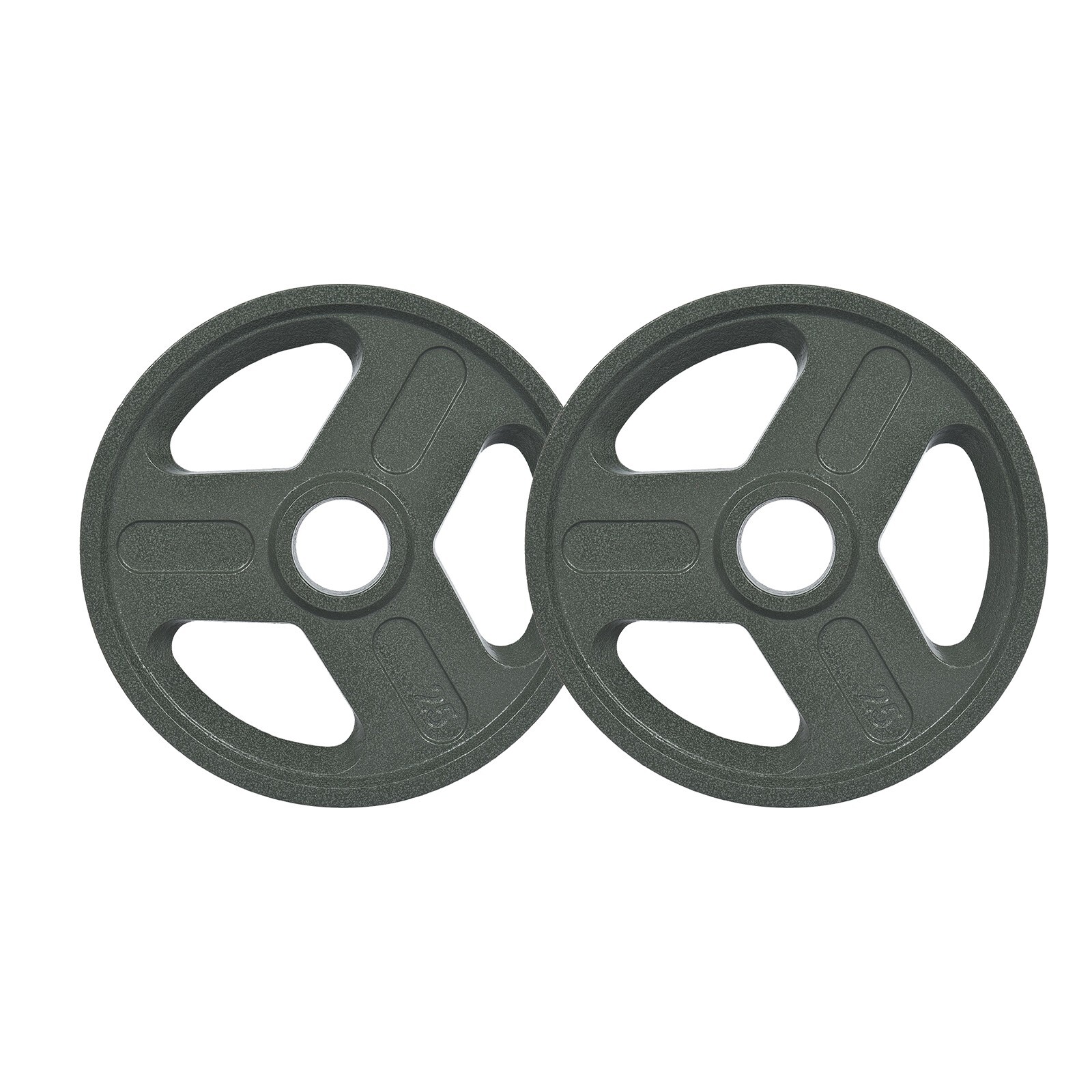 Pair of 2 inch Weight Plates 25 lb Olympic Barbell Plates Cast Iron