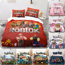 Kids*Robl✨oxs*Bedding Set Character Game Quilt Duvet Cover Single Double Size UK