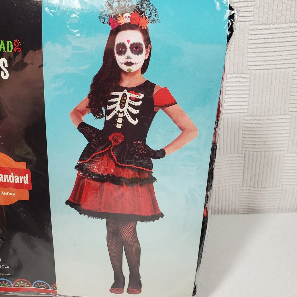 Nuevo - Vestido Disfraz Día de Muertos Solo Niño Talla Estándar (hasta Talla 10) Foto 2 de 4