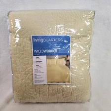 NWT Vintage Living Quarters WILLOWBROOK Quilt Full/Queen Lemon Yellow Blanket