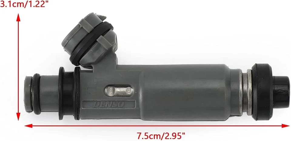 4x OEM Denso Fuel Injectors Fits 1997-1998 Mazda Protege 1.5L I4 #195500-3110 - Image 4 of 4