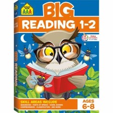 School Zone Big Reading 1-2 Workbook: 320 Pages, 1st Grade, 2nd Grade, Story Ord