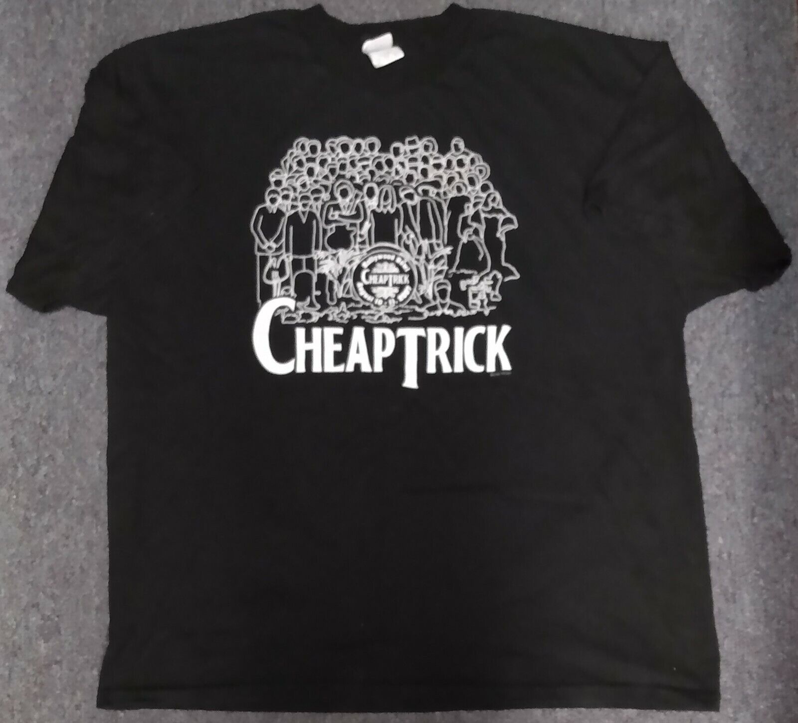 CHEAP TRICK Hollywood Bowl 2007 Double-Sided T-SHIRT Black 2XL