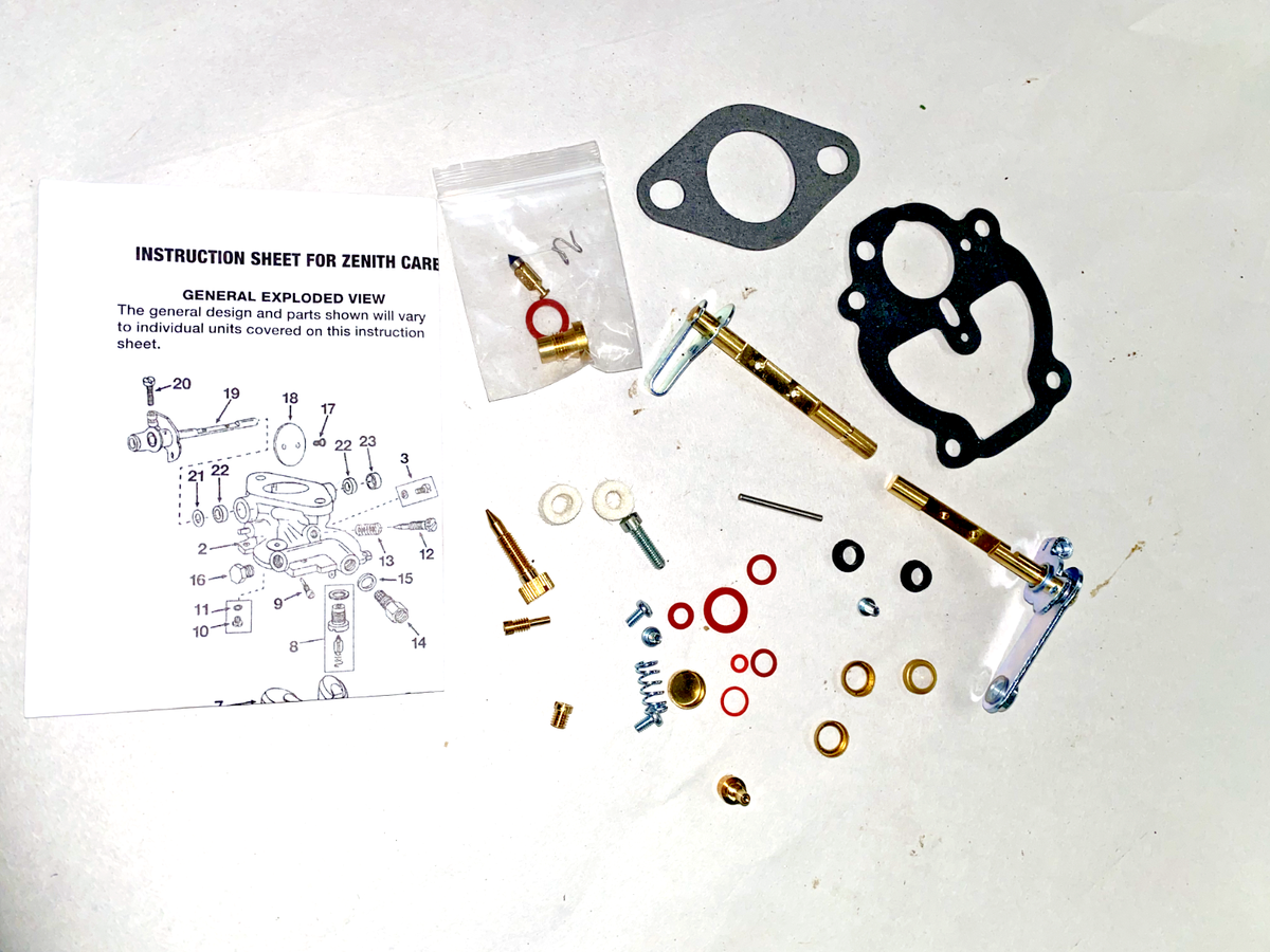 REPRO ZENITH CARBURETOR REPAIR KIT FOR AC TRACTORS 225621 225622