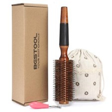Round Brush for Blow Drying Round Hair Brush for Women or Men Boar Bristle Sm...