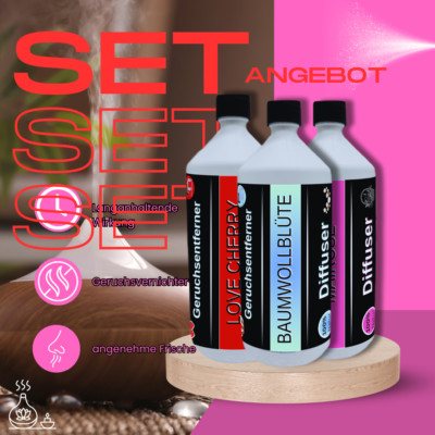 3 L Raumduft Nachfüllflasche für Diffuser Lufterfrischer Bubble Baumw Love Cherr