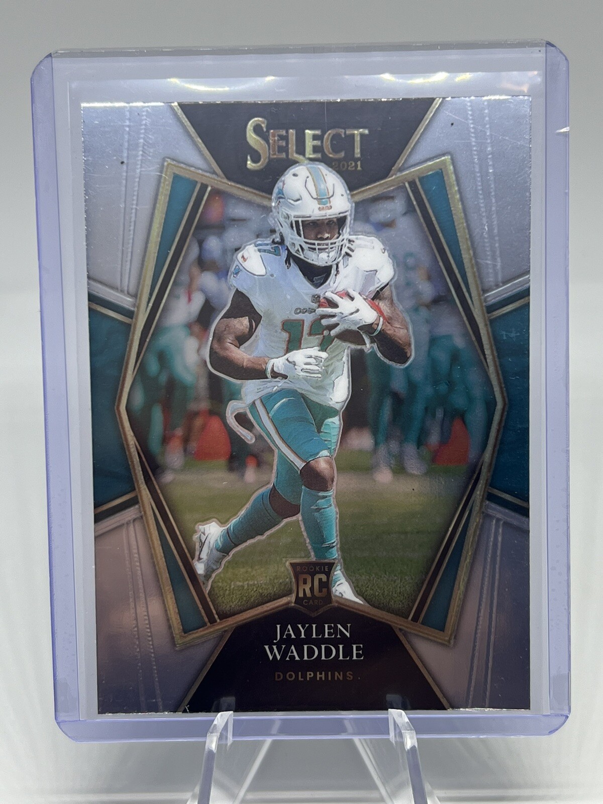 2021 Select Jaylen Waddle Premier Level Rookie Card RC #148 Dolphins