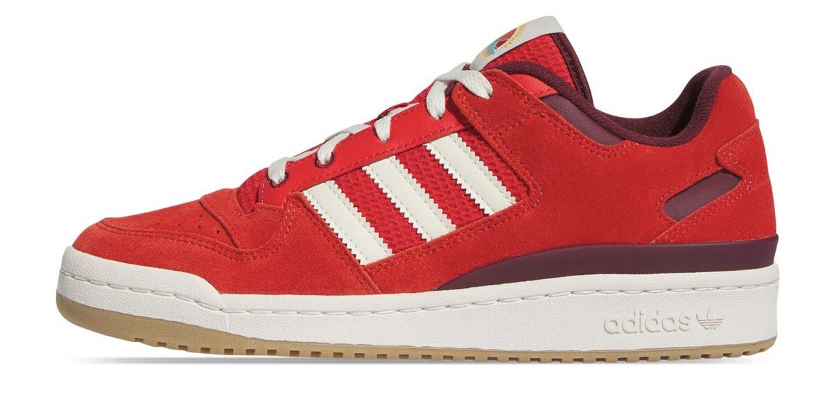 SAOLA Adidas Forum Low CL scarpa uomo taglia 10 5 rosso sporco bianco casual lifestyle sneaker