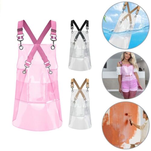 Hairdresser Waterproof Permist Clear Apron Barber Apron Workwear Oil Resistant - Picture 1 of 19