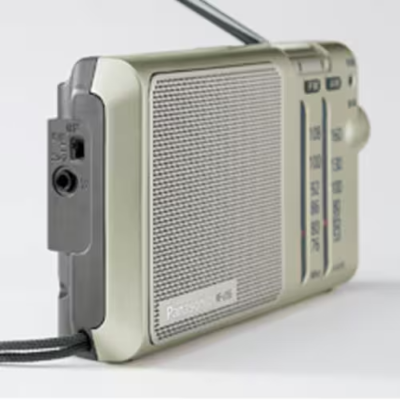 Panasonic RF-U156-S FM/AM 2-Band Portable Radio – Silver | Made in