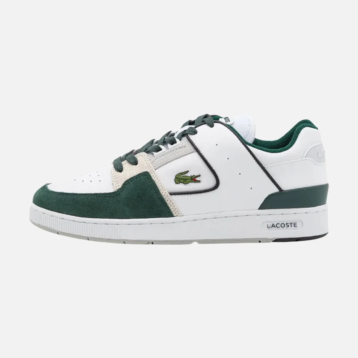 Green lacoste best sale trainers
