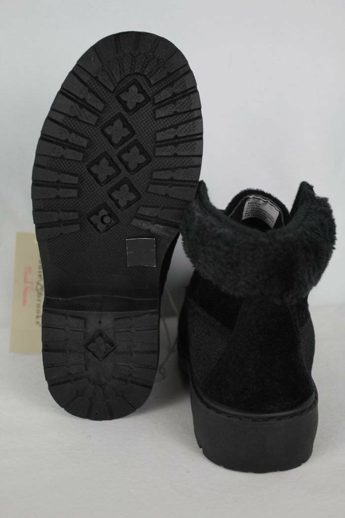 NEW Girls Black Lace Up Boots Size 11 Winter Fashion Shoes Dressy Casual 1" Heel image 3