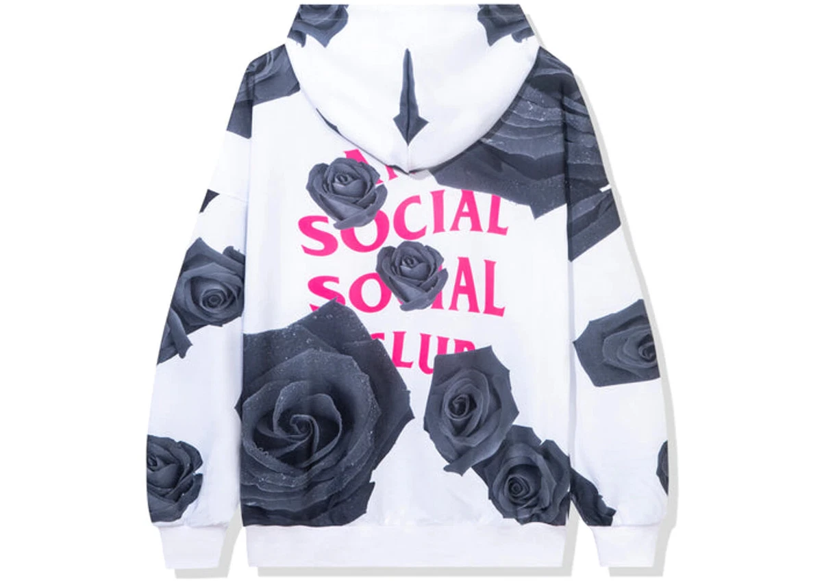 Auth SS22 Anti social social Club petal to the floor Flower Hoodie S ASSC TS