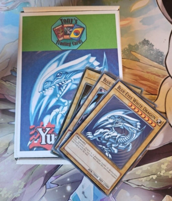 Yugioh 100 Karten Konvolut 25 Rare 25 Holos + 1 BLUE-EYES WHITE DRAGON Sammlung