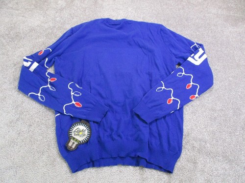 NEW New York Giants Light Up Sweater New With Tags Mens Size XL NFL Football - Picture 6 of 9