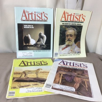 The Artists Magazine 1990 Lot of 4 Issues Sep Oct Nov Dec Vintage Art Painting