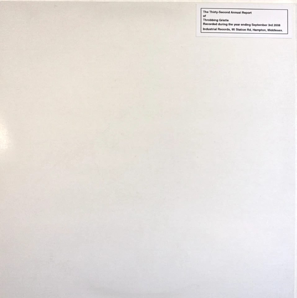 Throbbing Gristle Thirty-Second Annual Report LP Album Vinyl Record - Image 3 of 4
