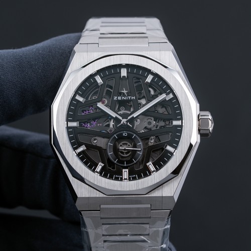 Zenith Defy Skyline Skeleton Openwork Black Steel 03.9300.3620/78.I001 NEW 2026
