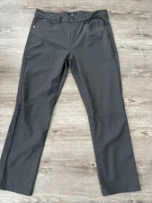 Hart Schaffner Marx 5 Pocket Tech Pant Gray Slim Fit Mens Actual 34x27