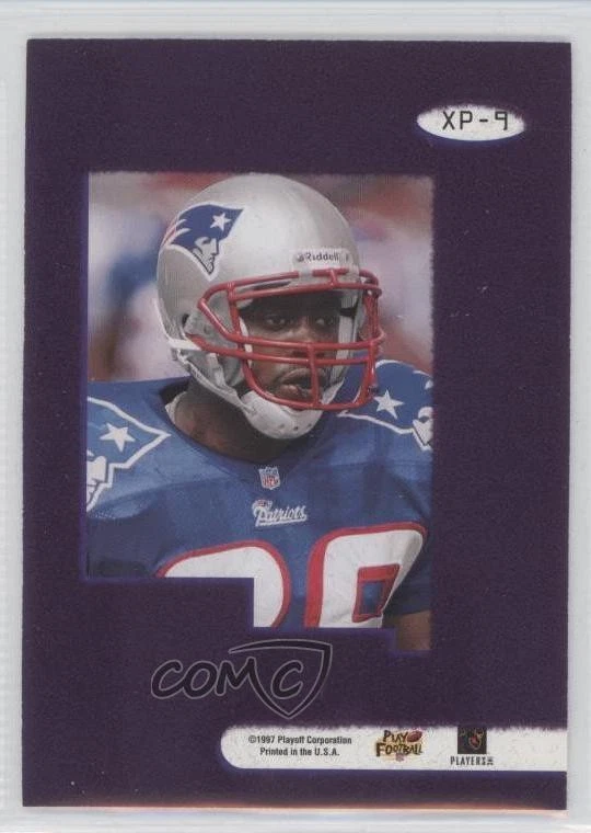1997 Playoff First & Ten Xtra Point Purple Curtis Martin #XP-9 HOF - Image 2 of 2