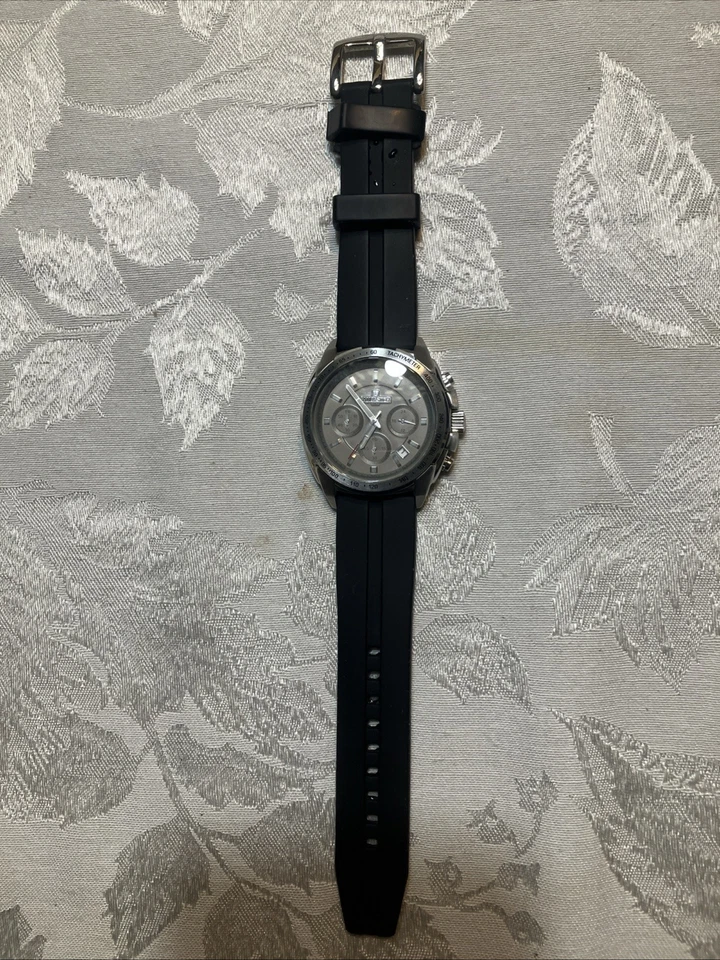 Lancaster Italia, Reloj Hombre Cuarzo Banda Silicona, Cristal Mineral Nuevo Batt Foto 2 de 4