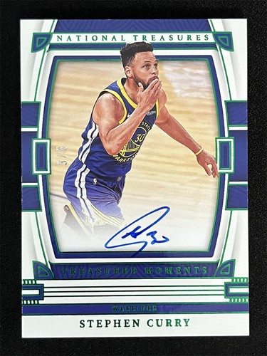 2022-23 Panini National Treasures Stephen Curry Green Treasured Moments Auto /5