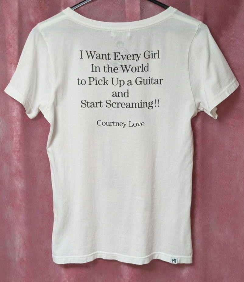 Hysteric Glamour Courtney Love Graphic T-Shirt White Cotton