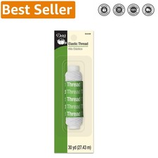 High-Quality 30 Yards of White Elastic Thread...