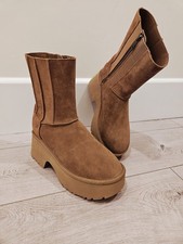 NEW UGG SIZE8 WOMENS SUEDE CLASSIC TWIN SEAM NEW HEIGHTS BOOTS CHESTNUT VIETNAM