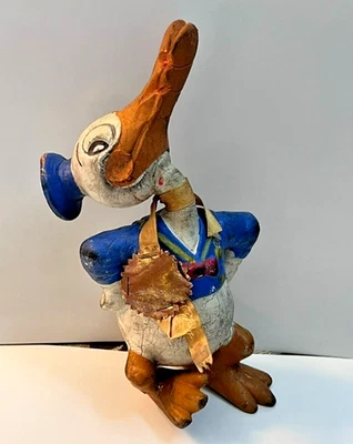 Donald Duck, Walt Disney Figure Doll Toy Vintage 1930's Seiberling Rubber Latex - Image 1 of 4