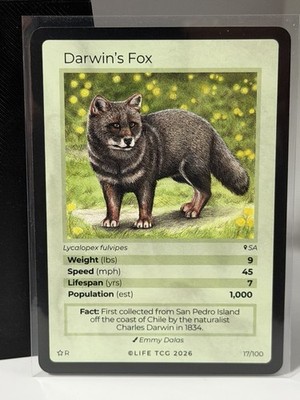 Darwin s Fox Life TCG Mammal Special Edition 2026 Rare 19/100 277