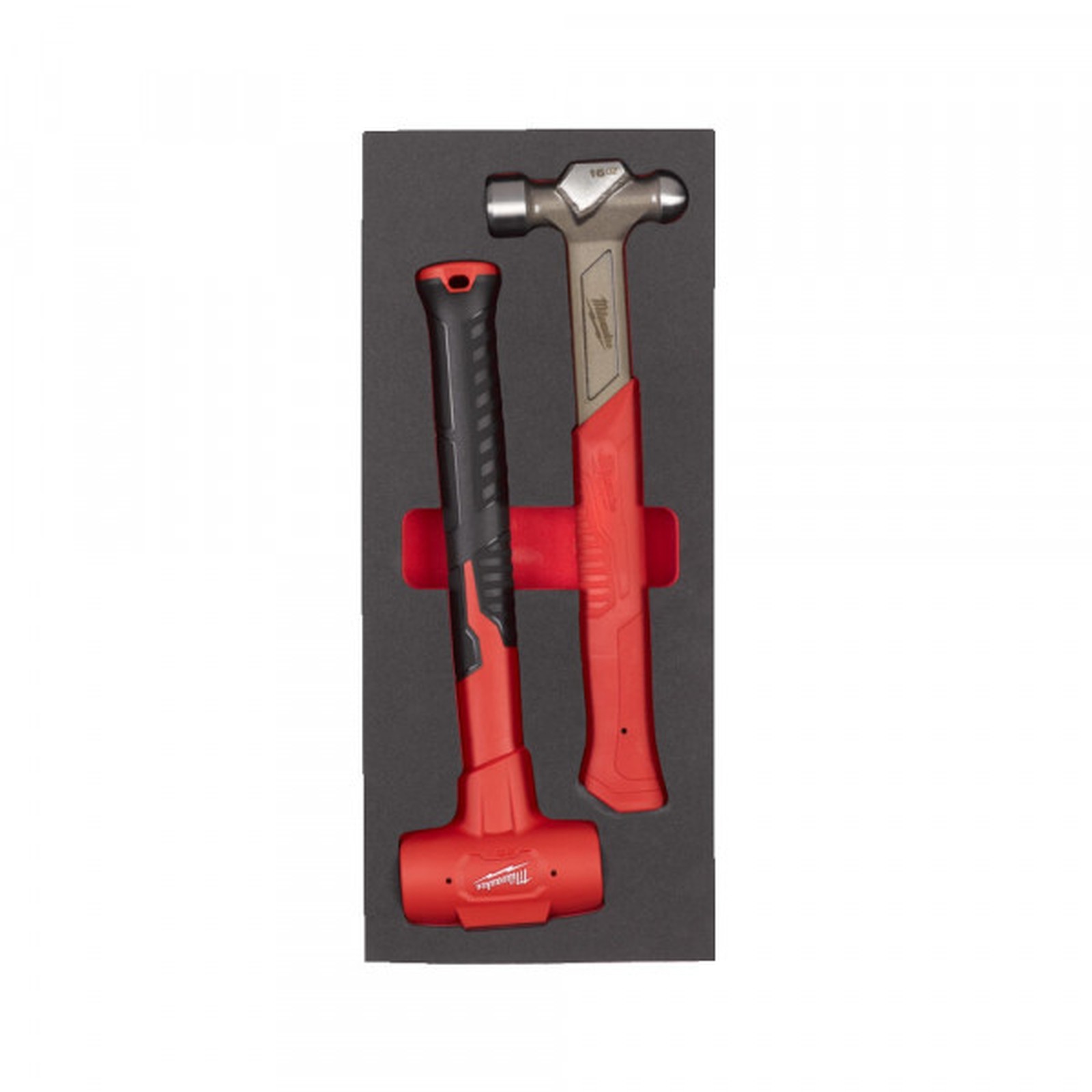 Ball Peen and Dead Blow Hammer with Foam Insert  - 2 Piece Set - MILWAUKEE