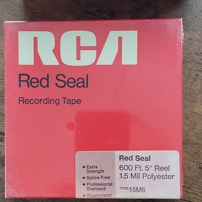  4 RCA Red Seal Recording Tape 600 Ft 5'' Reel 1.5 Mil Polyester Type 15M6