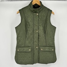 Barbour Heritage Quilted Green Vest Gilet Wom...