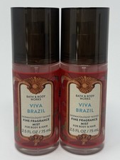2 NEW Bath  Body Works Viva Brazil Mini Travel Fine Fragrance Body Mist