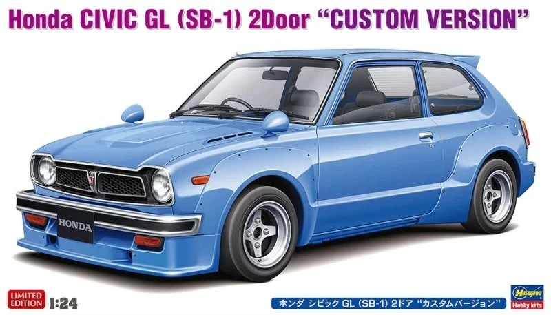 Hasegawa 1/24 JTCC Castrol Mugen Honda Civic – Kit Modèle, Boîte Usée Intérieur Neuf