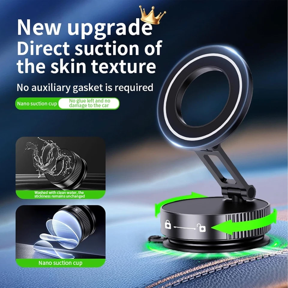 Extra-Strong Vacuum Suction Phone Holder with 360° Rotation - Perfect for Cars - Image 4 of 4