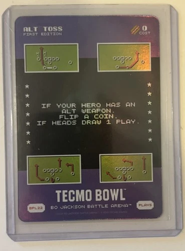 “ALT TOSS” 2026 Bo Jackson Battle Arena Tecmo Bonus Play Card BPL22 Foil