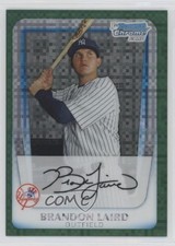 2011 Bowman Chrome Prospects Green X-Fractor Brandon Laird #BCP214 0ne3