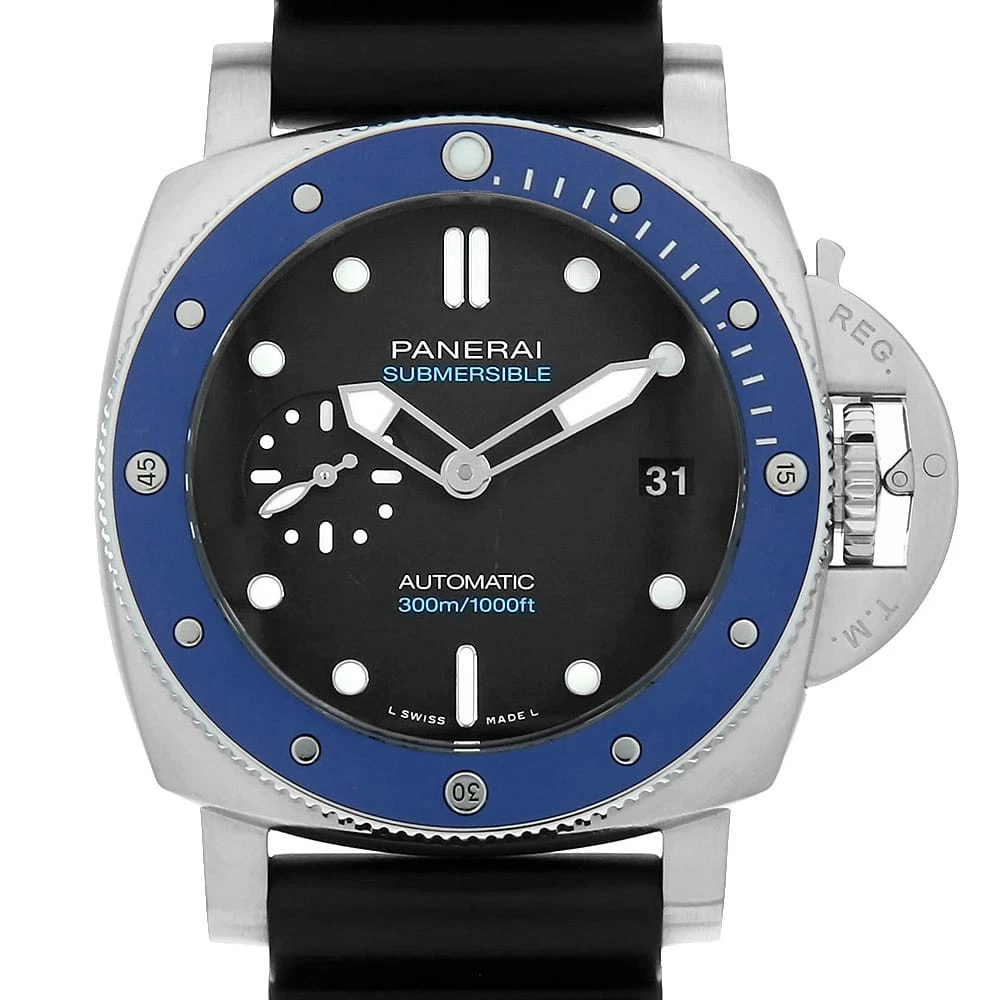 Panerai — PANERAI Submersible Azzurro Limited to 500 pieces PAM01209 W second hand mens
