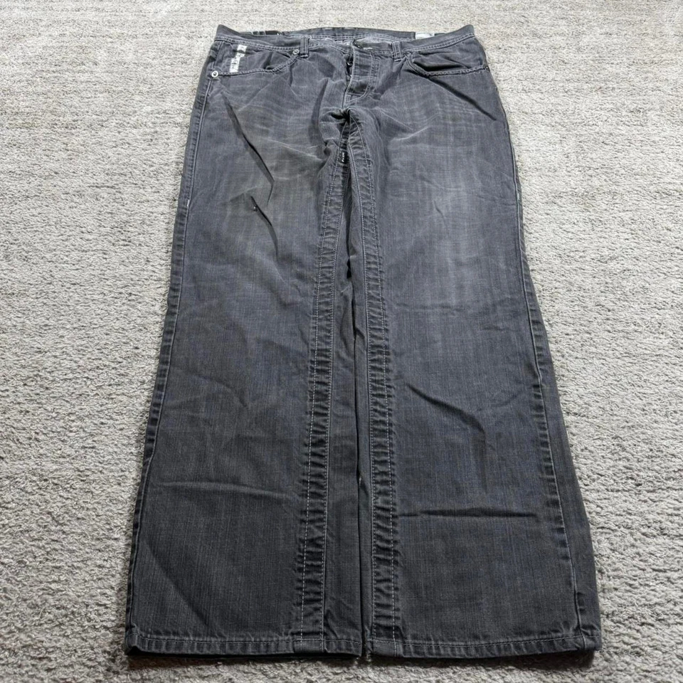 Baggy Wide Leg Y2K 2000’s Loose Fit Parish Nation Black Denim Jeans - Image 2 of 4