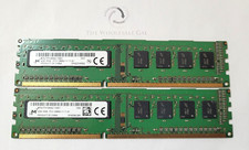 Pair! Micron 8GB (2x4GB) 1Rx8 PC3-12800U DDR3-1600 Mhz Desktop Memory Ram