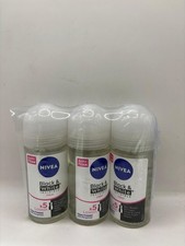 NIVEA Women Black White Invisible Clear Roll On Deodorant 50ml PACK OF 3