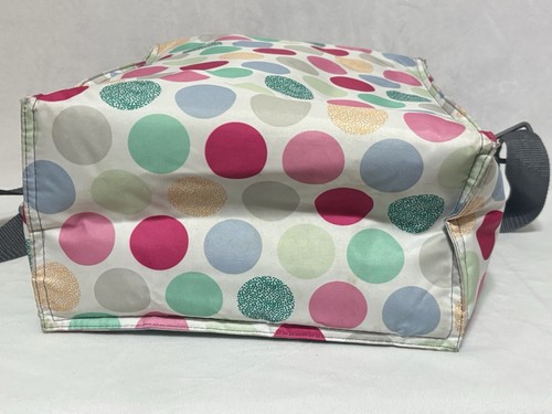 THIRTY ONE 31 Insulated Zip Cooler Picnic Bag Adjustable Strap Polka Dot 13x11x6 - Picture 3 of 4