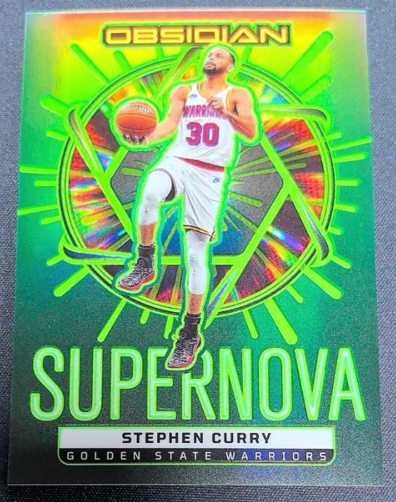 Stephen Curry 2024 Obsidian #10 Supernova - Electric Etch Jade /25